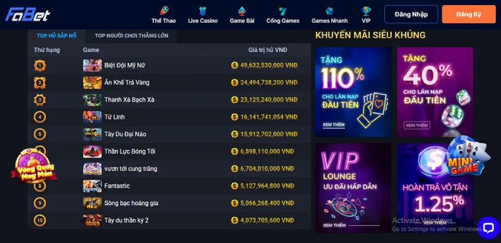 Ưu đãi và khuyến mãi độc quyền dành cho cá cược thể thao tại vb9 bet